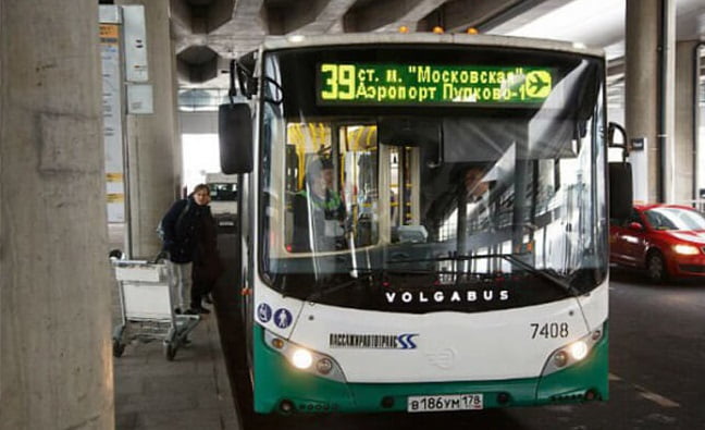 на каком автобусе можно уехать с аэропорта пулково 1